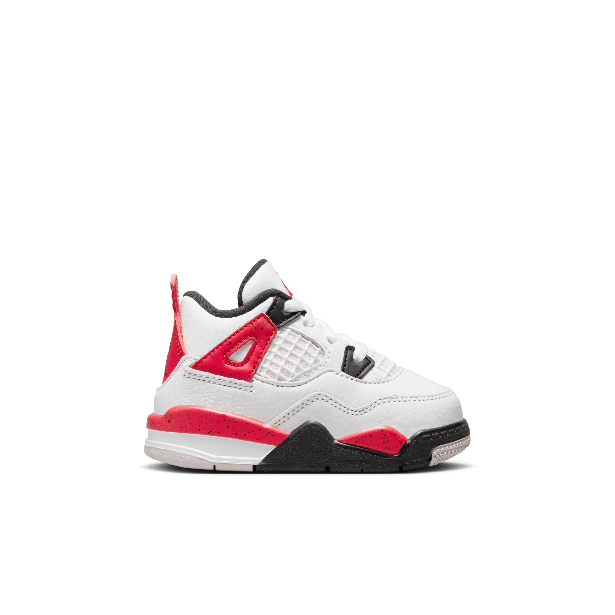 JORDAN 4 RETRO BABY/TODDLER SHOES WHITE/FIRE RED-BLACK-NEUTRAL GREY ...