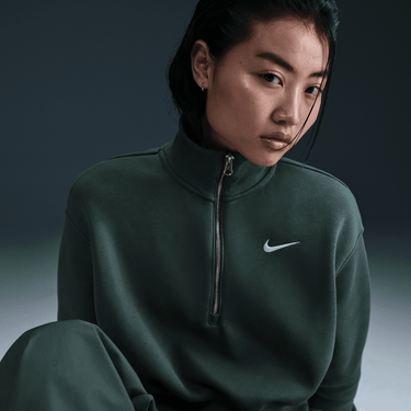 NIKE SPORTSWEAR PHOENIX FLEECE WOMEN'S OVERSIZED 1/2-ZIP CROP SWEATSHIRT