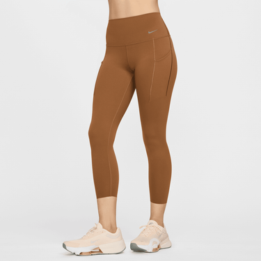 NIKE UNIVERSA WOMEN'S MEDIUM-SUPPORT HIGH-WAISTED 7/8 LEGGINGS WITH POCKETS