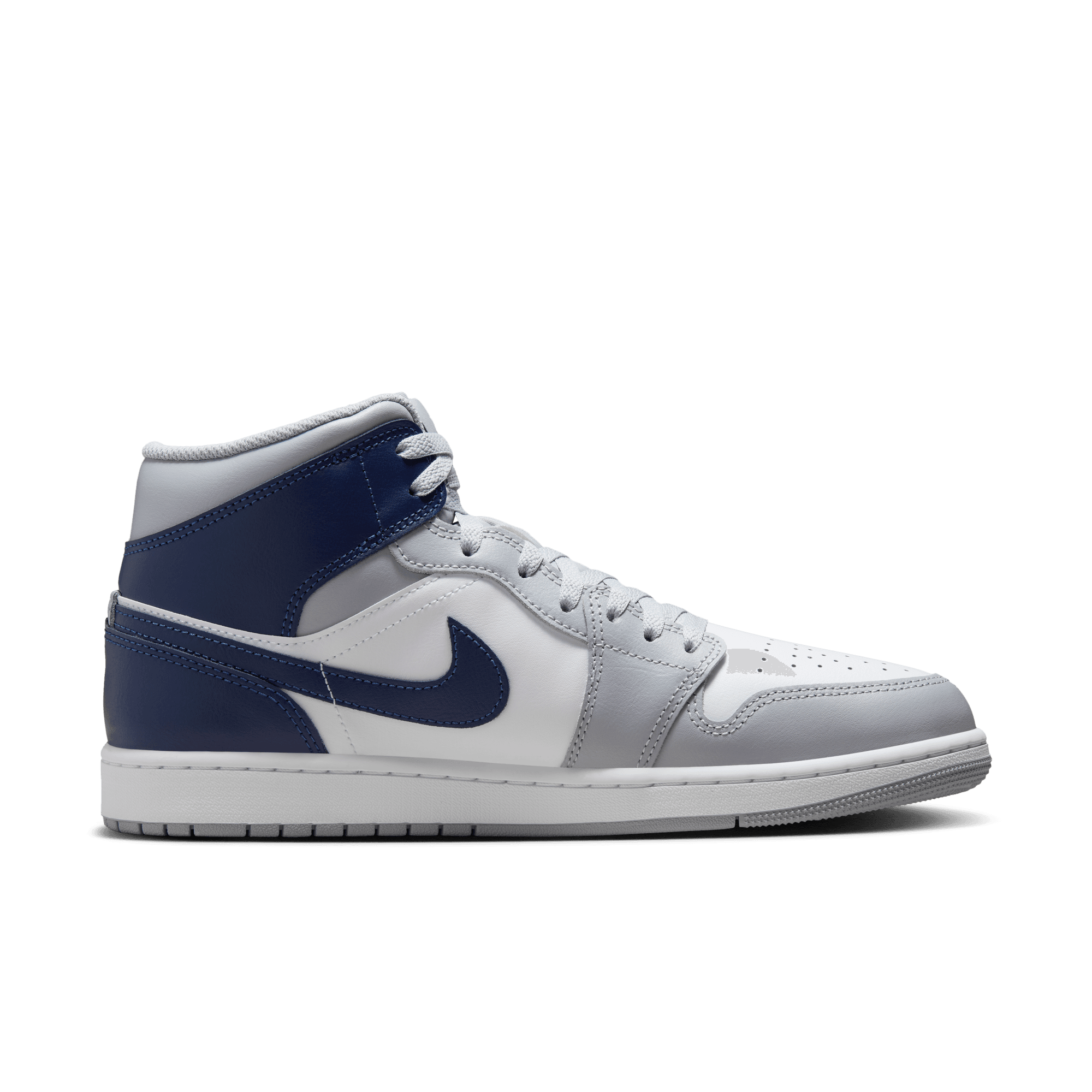 AIR JORDAN 1 MID MEN'S SHOES WHITE/MIDNIGHT NAVY-WOLF GREY – Park Outlet Ph