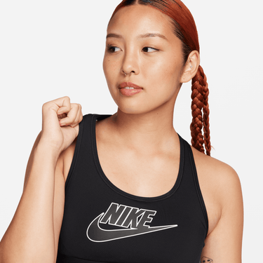 NIKE SWOOSH MEDIUM SUPPORT WOMEN'S PADDED LOGO SPORTS BRA