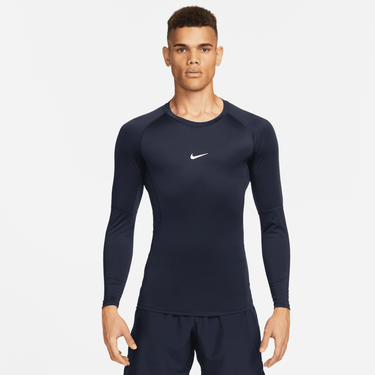 NIKE PRO MEN'S DRI-FIT TIGHT LONG-SLEEVE FITNESS TOP