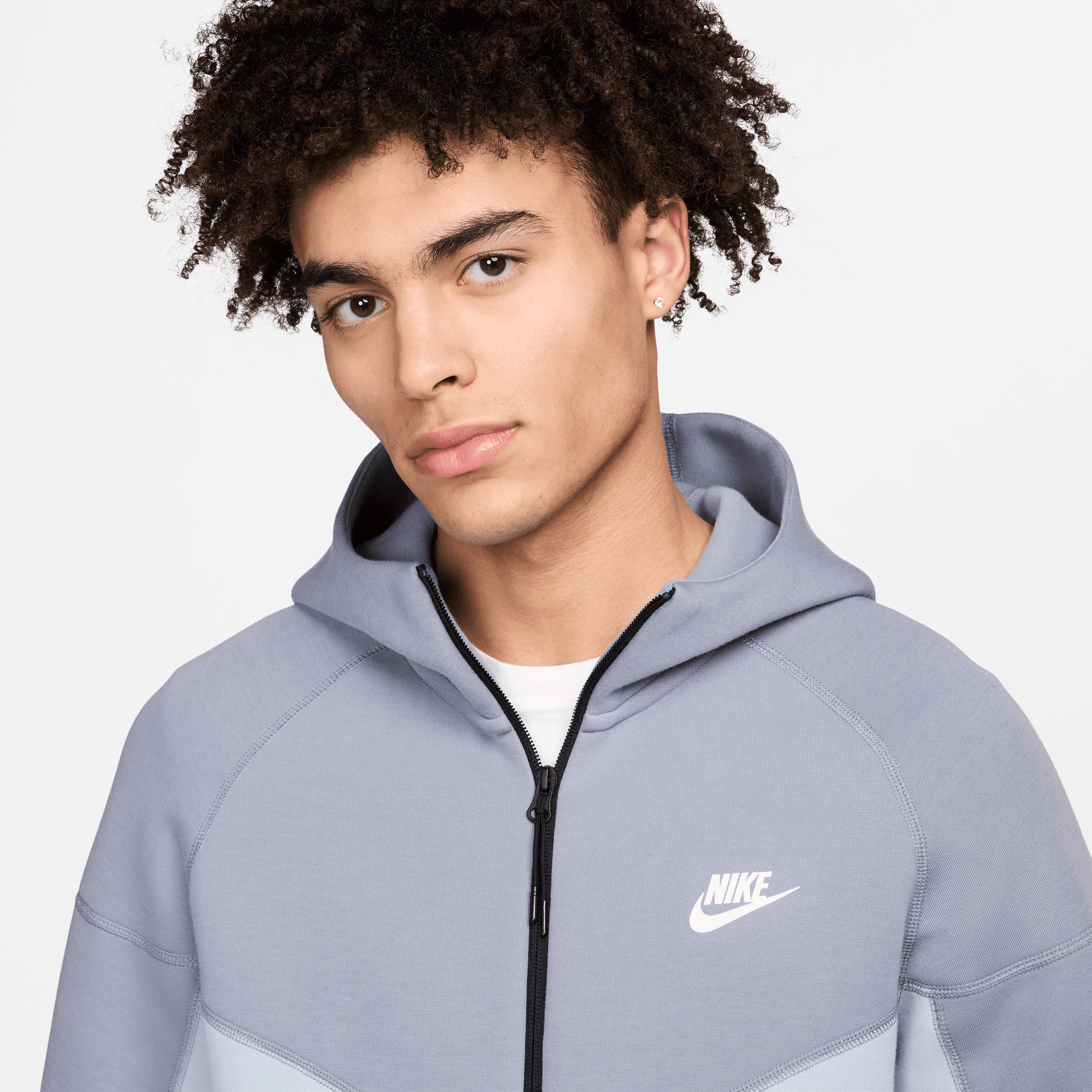 NIKE SPORTSWEAR TECH FLEECE WINDRUNNER MEN'S FULL-ZIP HOODIE LT ARMORY ...