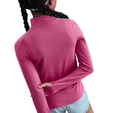 NIKE GIRLS' DRI-FIT LONG-SLEEVE 1/4-ZIP TOP