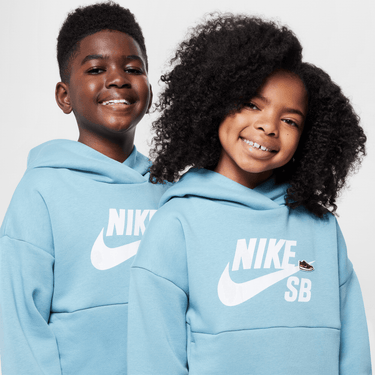 NIKE SB ICON FLEECE EASYON BIG KIDS' OVERSIZED PULLOVER HOODIE