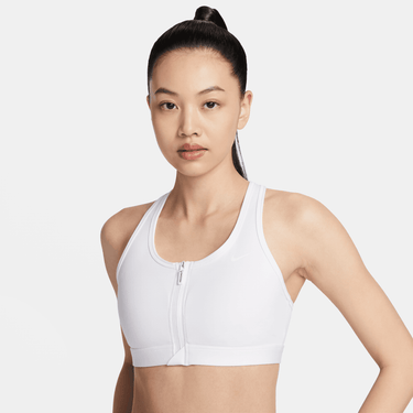 NIKE SWOOSH FRONT ZIP WOMEN'S MEDIUM-SUPPORT PADDED SPORTS BRA