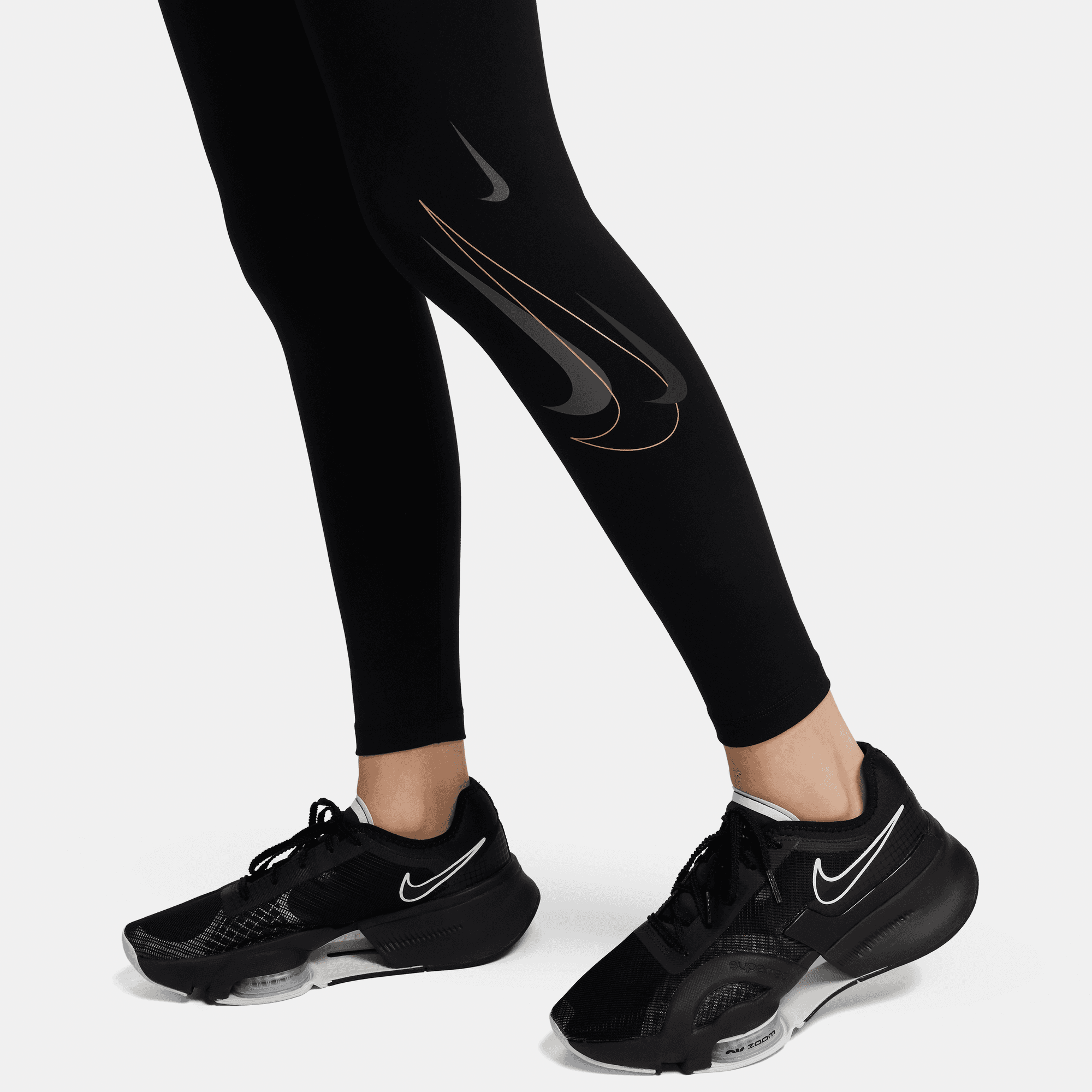 NIKE ONE WOMEN'S HIGH-WAISTED LEGGINGS BLACK/METALLIC GOLD – Park Outlet Ph