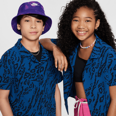 NIKE SB BIG KIDS' DRI-FIT BUTTON-DOWN SKATE SHIRT