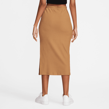 NIKE SPORTSWEAR CHILL KNIT WOMENS SLIM RIBBED MIDI SKIRT