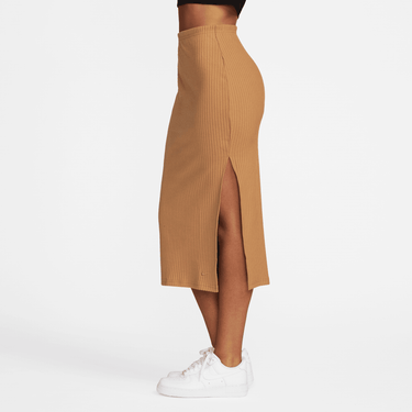 NIKE SPORTSWEAR CHILL KNIT WOMENS SLIM RIBBED MIDI SKIRT