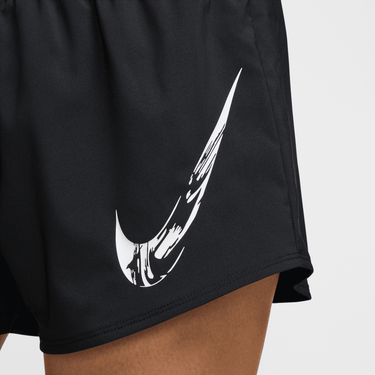 NIKE ONE WOMEN'S DRI-FIT MID-RISE BRIEF-LINED GRAPHIC SHORTS