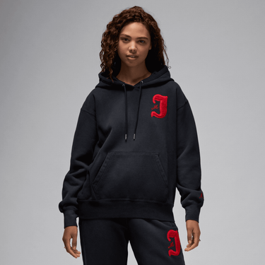 JORDAN FLIGHT FLEECE WOMENS SATIN-LINED PULLOVER HOODIE