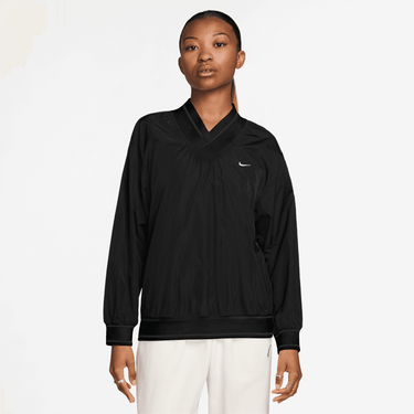 NIKE SPORTSWEAR ESSENTIAL WOMEN 'S LOOSE UV WOVEN LONG-SLEEVE V-NECK TOP