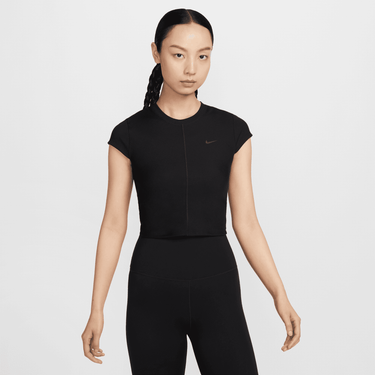 NIKE ONE FITTED RIB WOMEN'S DRI-FIT SHORT-SLEEVE CROPPED TOP