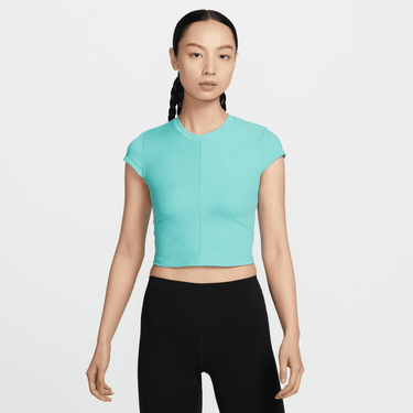 NIKE ONE FITTED RIB WOMEN'S DRI-FIT SHORT-SLEEVE CROPPED TOP