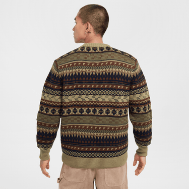 NIKE LIFE MEN'S FAIR ISLE SWOOSH SWEATER