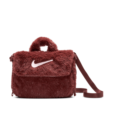 NIKE BIG KIDS' FAUX FUR CROSSBODY BAG (1L)