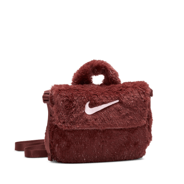 NIKE BIG KIDS' FAUX FUR CROSSBODY BAG (1L)