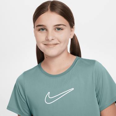 NIKE ONE FITTED BIG KIDS' (GIRLS') DRI-FIT SHORT-SLEEVE TOP