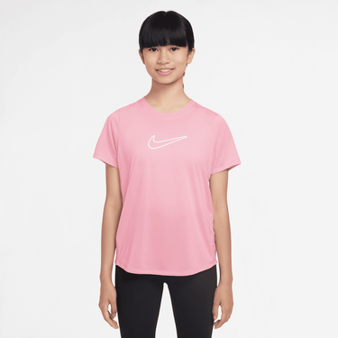 NIKE ONE FITTED BIG KIDS' (GIRLS') DRI-FIT SHORT-SLEEVE TOP