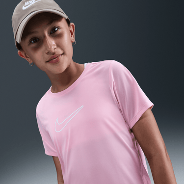NIKE ONE FITTED BIG KIDS' (GIRLS') DRI-FIT SHORT-SLEEVE TOP