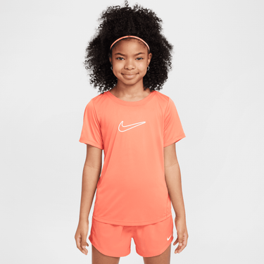 NIKE ONE FITTED BIG KIDS' (GIRLS') DRI-FIT SHORT-SLEEVE TOP