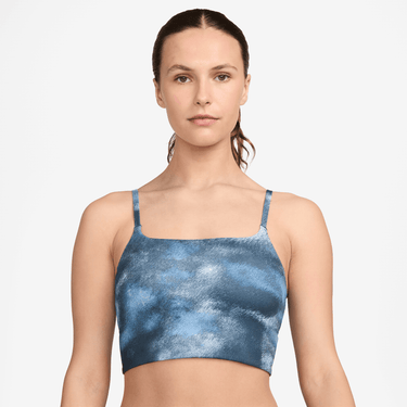 NIKE ONE CONVERTIBLE WOMEN'S LIGHT-SUPPORT LIGHTLY LINED LONGLINE PRINTED SPORTS BRA