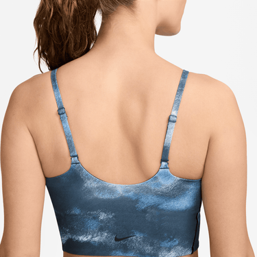 NIKE ONE CONVERTIBLE WOMEN'S LIGHT-SUPPORT LIGHTLY LINED LONGLINE PRINTED SPORTS BRA