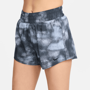 NIKE ONE WOMEN'S DRI-FIT HIGH-WAISTED 3" BRIEF-LINED PRINTED SHORTS