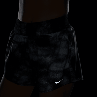 NIKE ONE WOMEN'S DRI-FIT HIGH-WAISTED 3" BRIEF-LINED PRINTED SHORTS