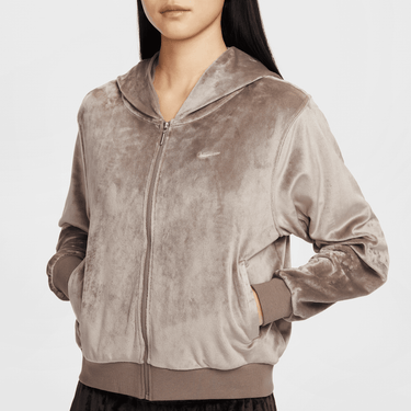 NIKE SPORTSWEAR CHILL KNIT WOMEN'S LOOSE VELOUR FULL-ZIP HOODIE