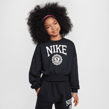 NIKE SPORTSWEAR CLUB BIG KIDS' (GIRLS') FRENCH TERRY CREW-NECK SWEATSHIRT