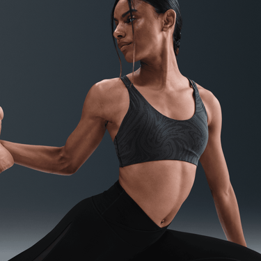 NIKE ZENVY WOMEN'S LIGHT-SUPPORT PADDED PRINTED SPORTS BRA