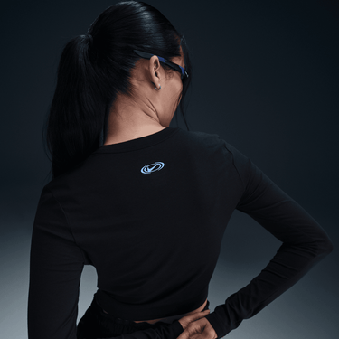 NIKE SPORTSWEAR WOMEN'S KNIT LONG-SLEEVE CROPPED TOP