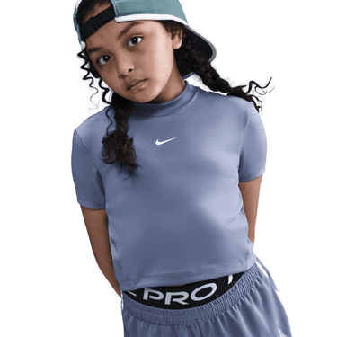 NIKE PRO GIRLS' DRI-FIT SHORT-SLEEVE TOP