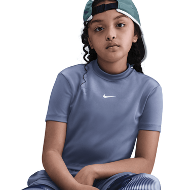 NIKE PRO GIRLS' DRI-FIT SHORT-SLEEVE TOP