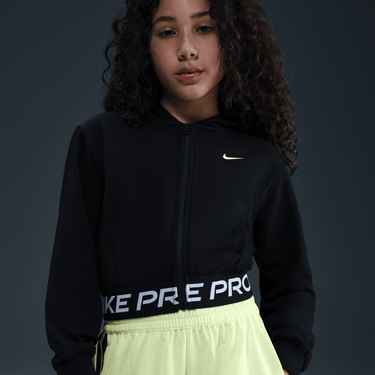 NIKE PRO FLEECE BIG KIDS' (GIRLS') DRI-FIT FULL-ZIP HOODIE