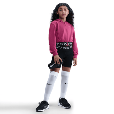 NIKE PRO FLEECE BIG KIDS' (GIRLS') DRI-FIT FULL-ZIP HOODIE