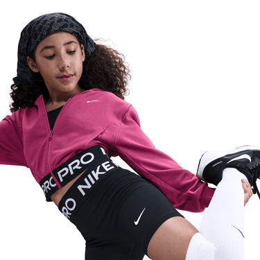 NIKE PRO FLEECE BIG KIDS' (GIRLS') DRI-FIT FULL-ZIP HOODIE