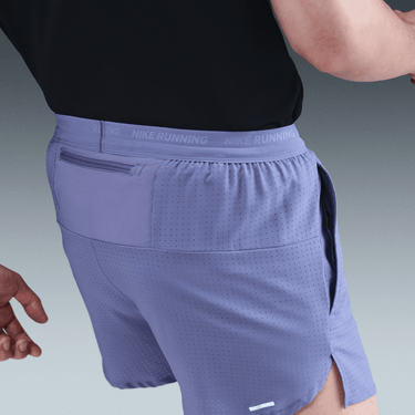 NIKE STRIDE MEN'S DRI-FIT 5" BRIEF-LINED PERFORATED RUNNING SHORTS
