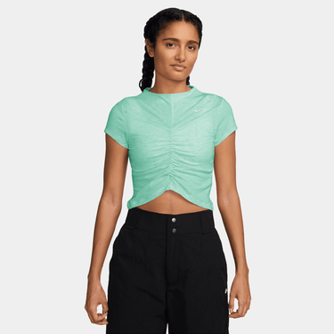 NIKE SPORTSWEAR CHILL KNIT WOMEN'S TIGHT SHORT-SLEEVE CROPPED MOCK-NECK TOP