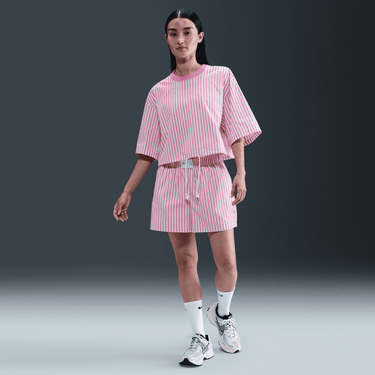 NIKE SPORTSWEAR CHILL POPLIN WOMEN'S STRIPED BOXY TOP
