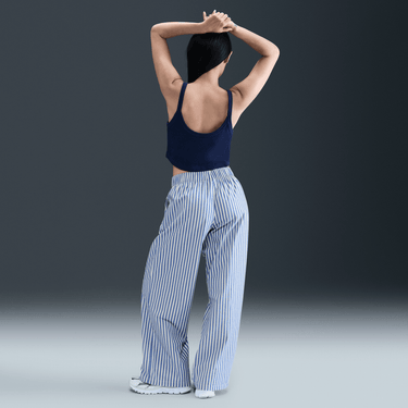 NIKE SPORTSWEAR CHILL POPLIN WOMEN'S MID-RISE LOOSE STRIPED PANTS