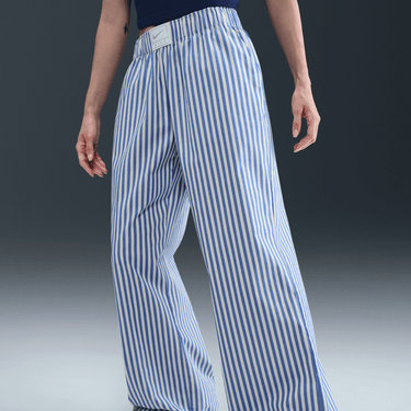 NIKE SPORTSWEAR CHILL POPLIN WOMEN'S MID-RISE LOOSE STRIPED PANTS