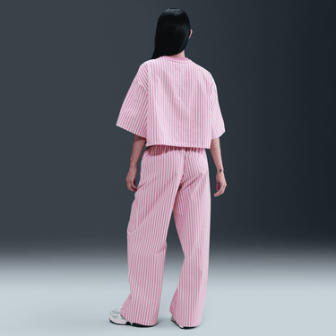 NIKE SPORTSWEAR CHILL POPLIN WOMEN'S MID-RISE LOOSE STRIPED PANTS