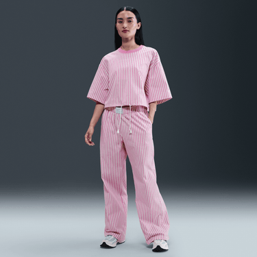 NIKE SPORTSWEAR CHILL POPLIN WOMEN'S MID-RISE LOOSE STRIPED PANTS