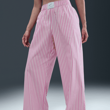 NIKE SPORTSWEAR CHILL POPLIN WOMEN'S MID-RISE LOOSE STRIPED PANTS