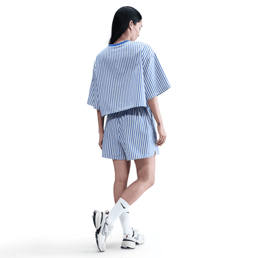 NIKE SPORTSWEAR CHILL POPLIN WOMEN'S MID-RISE LOOSE STRIPED SHORTS