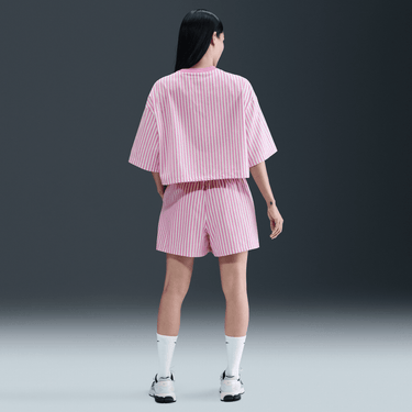 NIKE SPORTSWEAR CHILL POPLIN WOMEN'S MID-RISE LOOSE STRIPED SHORTS
