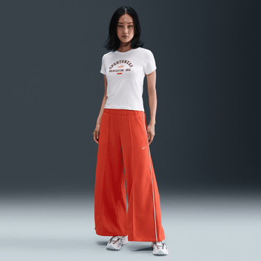 NIKE SPORTSWEAR WOMEN'S MID-RISE WIDE-LEG TRACK PANTS